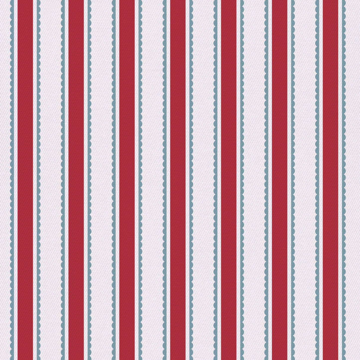 Organic Scallop Stripe Fabric — Sold by the Metre