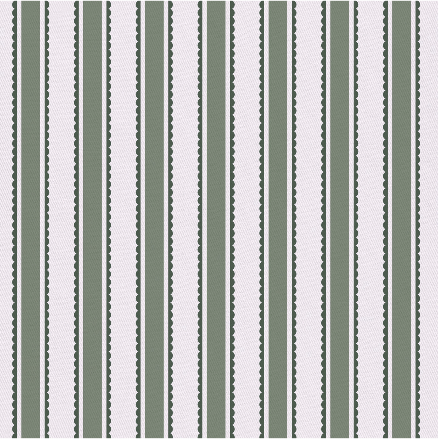 Organic Scallop Stripe Fabric — Sold by the Metre