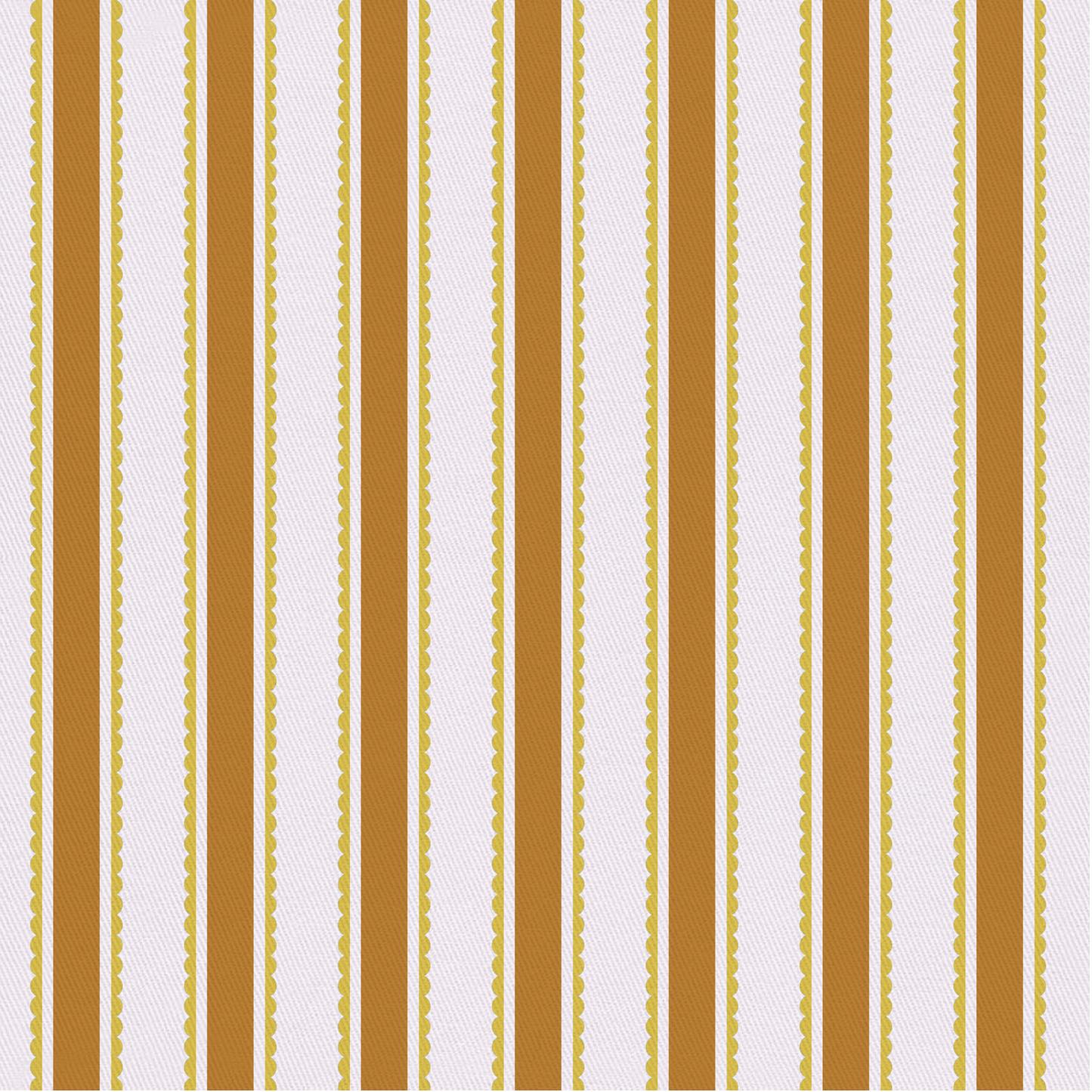 Organic Scallop Stripe Fabric — Sold by the Metre