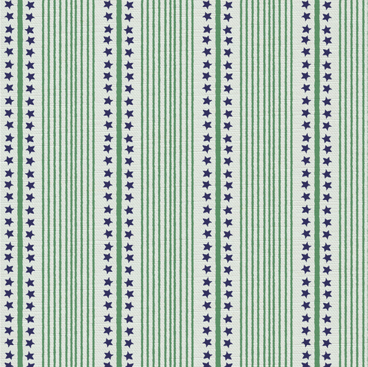 Organic Stars & Stripes Fabric — Sold by the Metre