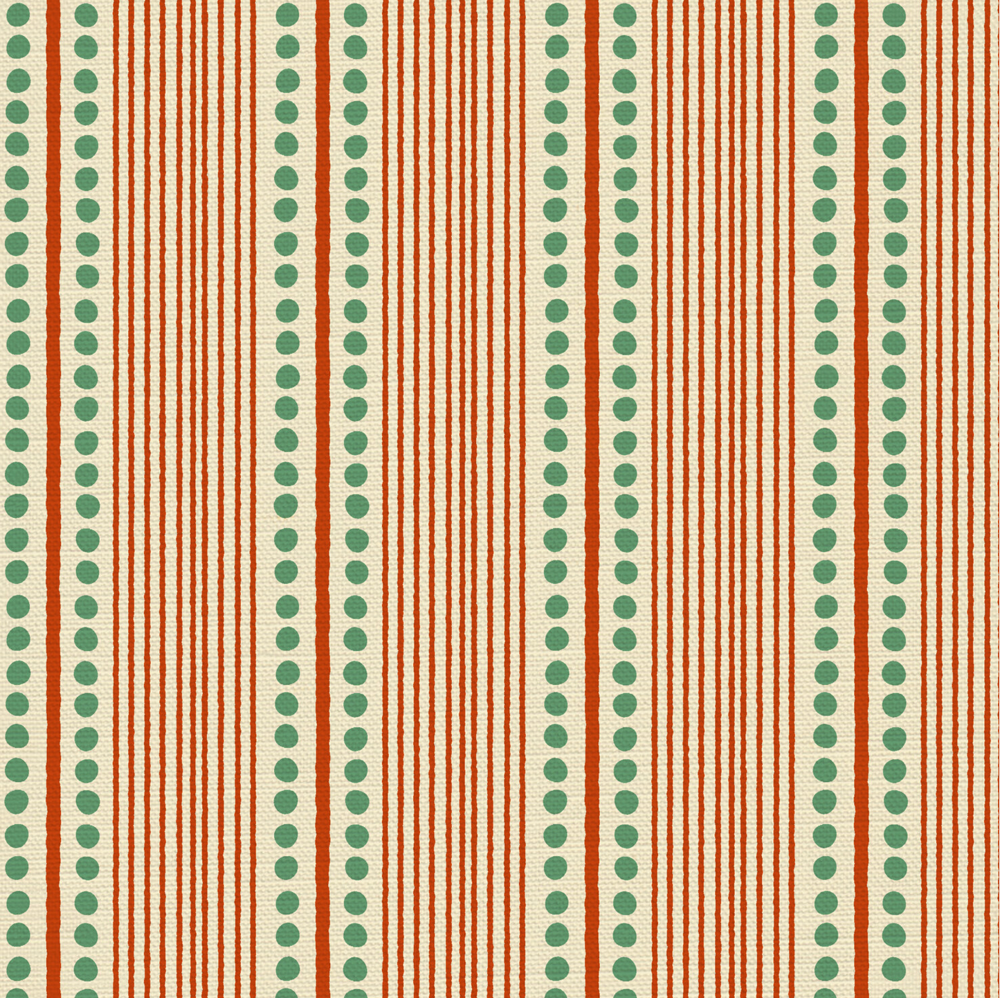Organic Spots & Stripes Fabric — Sold by the Metre