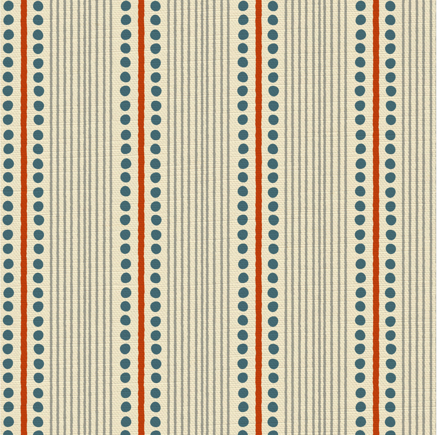 Organic Spots & Stripes Fabric — Sold by the Metre