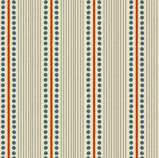 Organic Spots & Stripes Fabric — Sold by the Metre